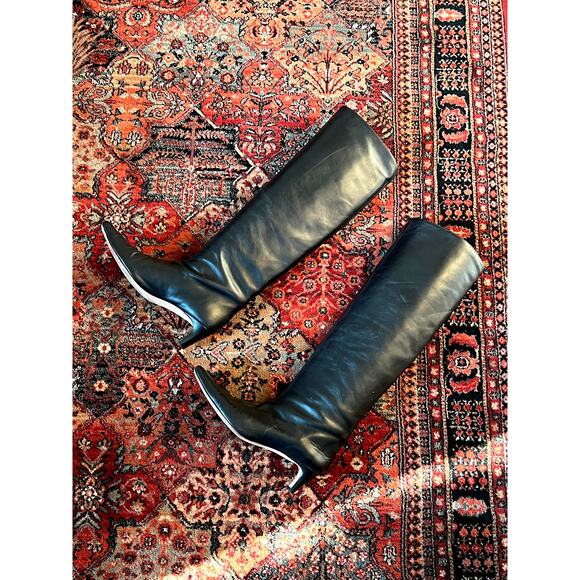 STAUD Wally leather knee boots - Picture 1 of 8